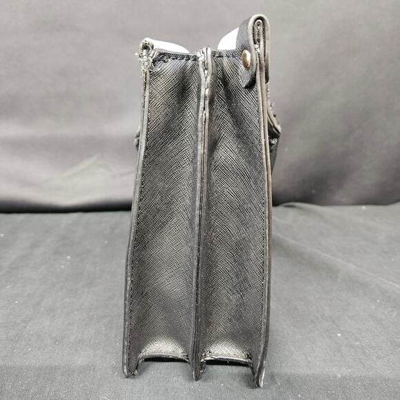 Guess Issa Mini Bag Purse Tote Blue Black and White Color Block Shoulder - Picture 5 of 12